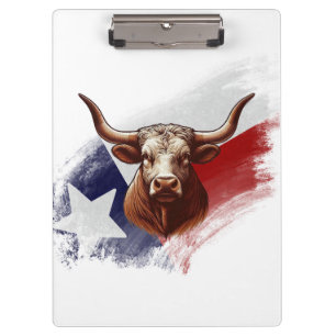 Porte-bloc Vache longhorne du Texas