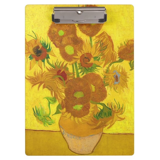 Porte-bloc Van Gogh Quinze Tournesols Dans Un Vase Art (Devant)