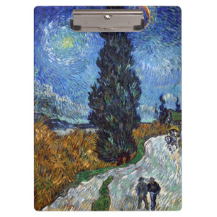 Porte-bloc Van Gogh Road Avec Cyprès Impressionnisme