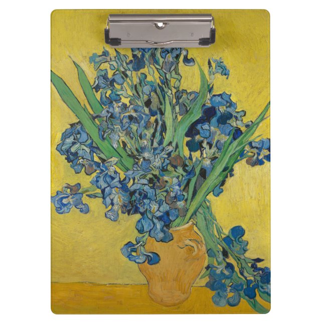Porte-bloc Vase Van Gogh avec Iris Classic Impressionnisme (Devant)