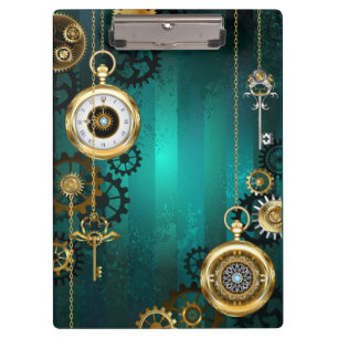 Porte-bloc Veille bijoux Steampunk sur un Arrière - plan vert