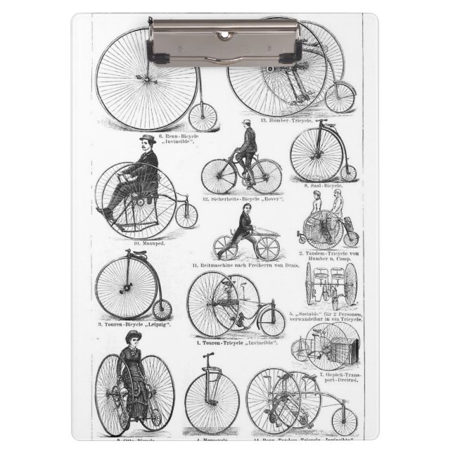 Porte-bloc Vélo à grande roue Penny Farthing (Devant)