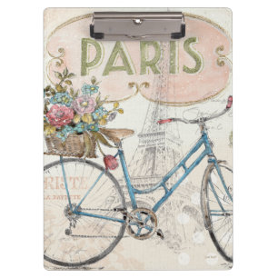 Porte-bloc Vélo de Paris avec des fleurs