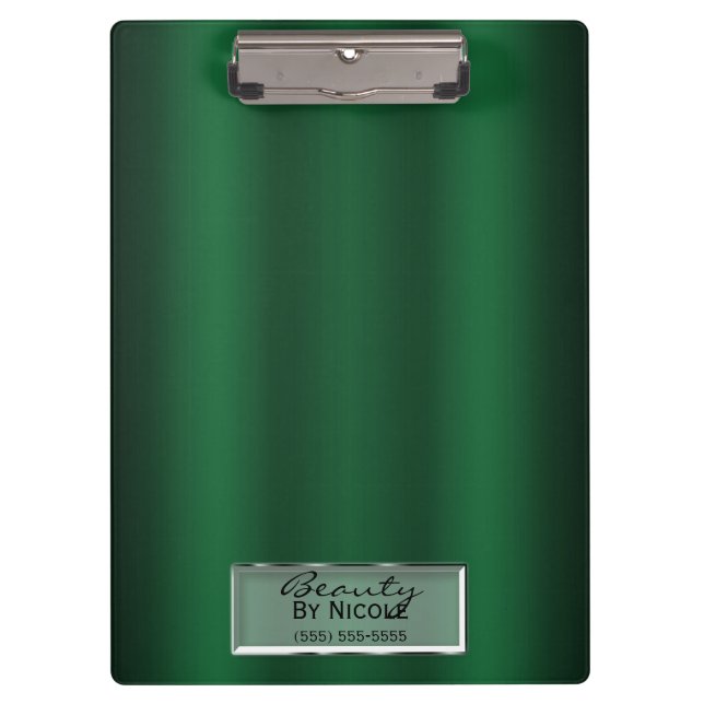 Porte-bloc Vert brillant brillant Élégant glam Personnalisé (Devant)
