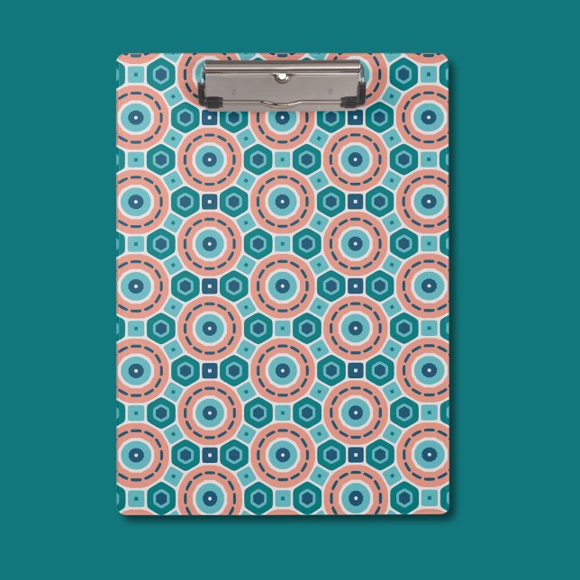 Porte-bloc Vibes d'été méditerranéenne Motif géométrique (Créateur téléchargé)