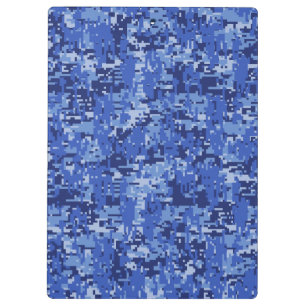 Porte-bloc Vibrant Camo Camouflage numérique bleu texture