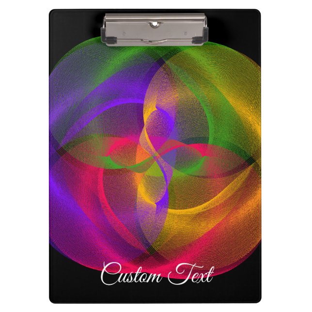 Porte-bloc Vibrant Glossy Finish Geometric Clipboard (Devant)