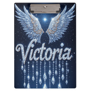 Porte-bloc Victoria Nom Ailes Étincelantes Cadeau Personnalis