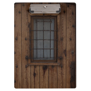 Porte-bloc Vieille porte Brown en bois noué