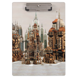 Porte-bloc Ville de fantasy futuriste Art de paysage urbain S