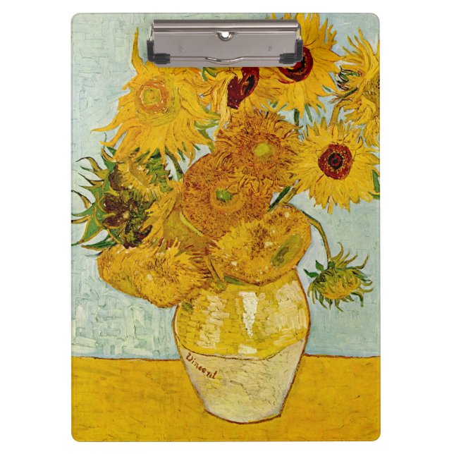 Porte-bloc Vincent Van Gogh 12 Tournesols Impressionniste (Devant)
