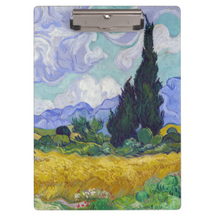 Porte-bloc Vincent Van Gogh - Champ de blé avec cyprès
