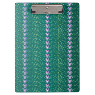Porte-bloc Vintage Turquoise Floral Violets fond d'écran moti