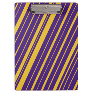 Porte-bloc Violet et rayures diagonales jaunes