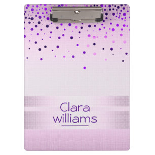 Porte-bloc Violet Parties scintillant Faux Sparkle Confetti M