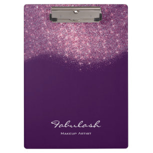 Porte-bloc Violette pourpre de rose de parties scintillantes