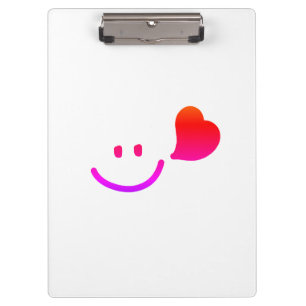 Porte-bloc Visage Souriant Mignon avec Cœur – Vibes Heureuses