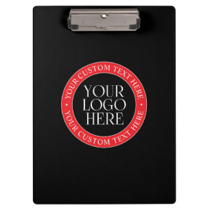 Porte-bloc Votre logo ou autre image   Noir rouge et blanc
