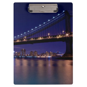 Porte-bloc Vue de pont de Manhattan la nuit