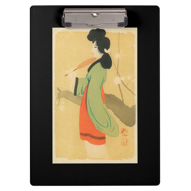 Porte-bloc Vue d'une femme japonaise dans ParisParis, France (Devant)