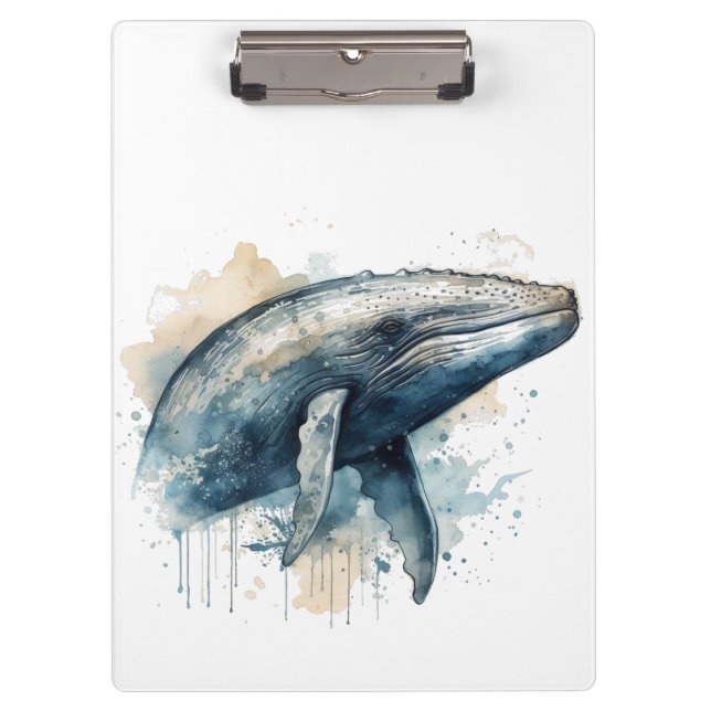 Porte-bloc Watercolor Whale Wonder (Devant)