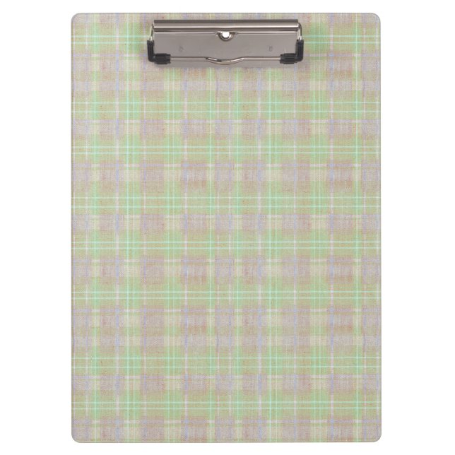 Porte-bloc Weathered Neutral Sage Plaid (Devant)