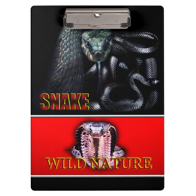 Porte-bloc WILD NATURE - collection de design SNAKE noir (Devant)