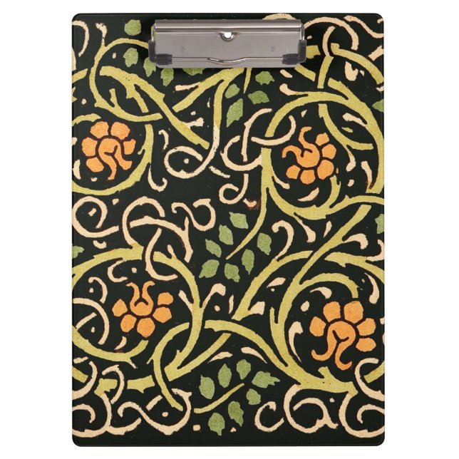 Porte-bloc William Morris Black Floral Art (Devant)