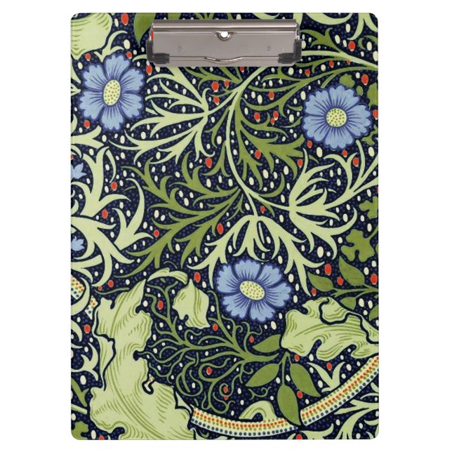 Porte-bloc William Morris Fleur d'antiquité aux algues marine (Devant)