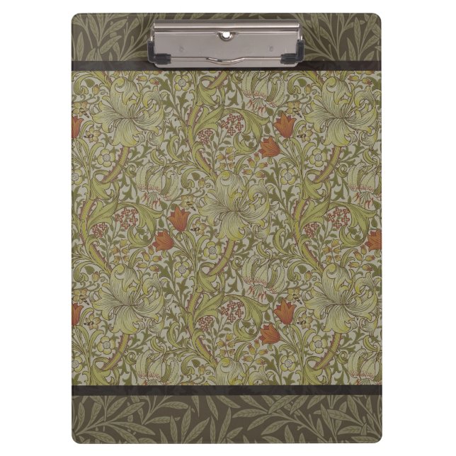 Porte-bloc William Morris Floral Lys willow art design (Devant)
