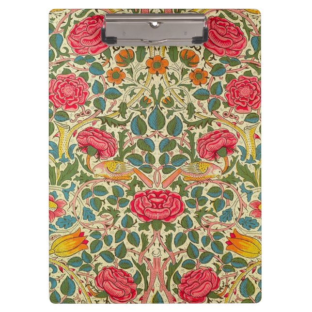Porte-bloc William Morris Rose Floral Chintz rose (Devant)