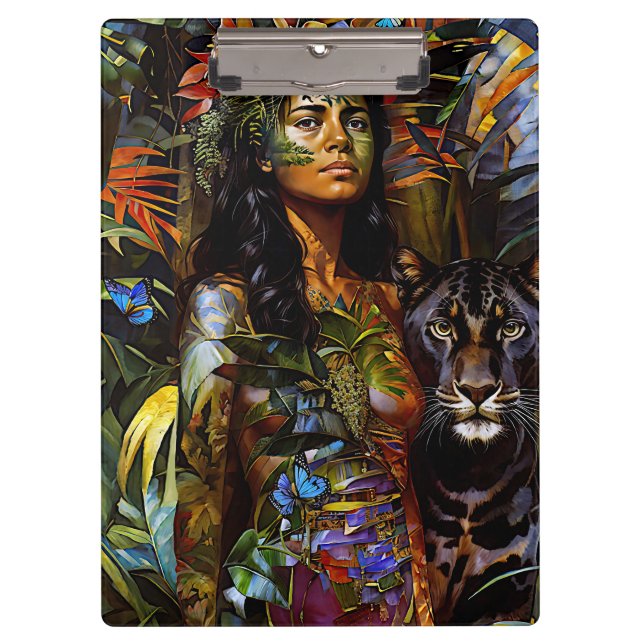 Porte-bloc "Yaraquim" Jaguar Blossom - Femmes En Amazonie (Devant)
