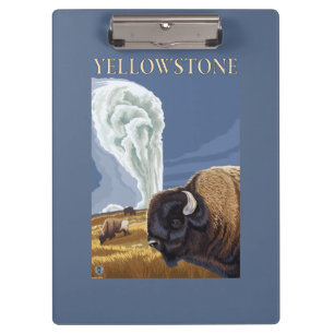 Porte-bloc YellowstoneBison avec vieux fidèle
