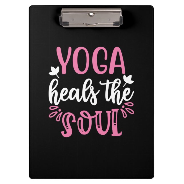 Porte-bloc Yoga Lover | Yoga guérit l'âme (Devant)