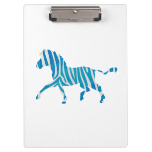 Porte-bloc Zebra Silhouette Bleu et Blanc
