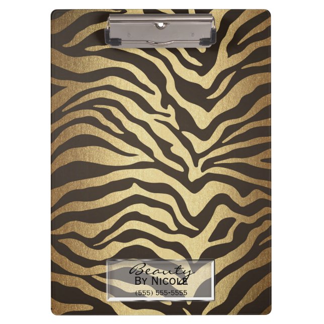 Porte-bloc Zèbre Imprimer Peaux d'animal Peau Glam moderne (Devant)