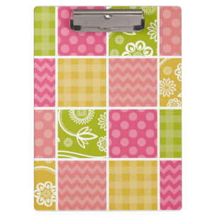 Porte-bloc Zigzag, Chevron, Pois, En vichy, Patchwork