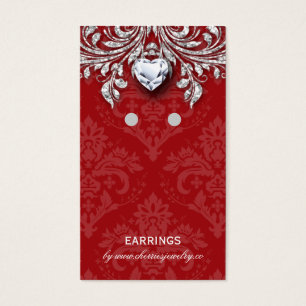 Porte-Cartes d'affichage Vintage Bijoux en Damas