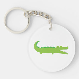 Porte - clé acrylique alligator vert
