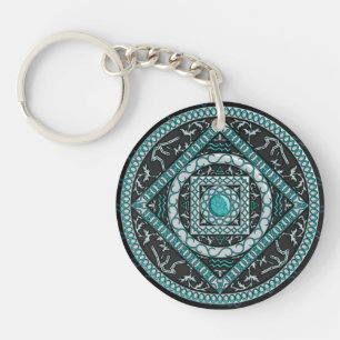 Porte - clé acrylique Aquarius Mandala