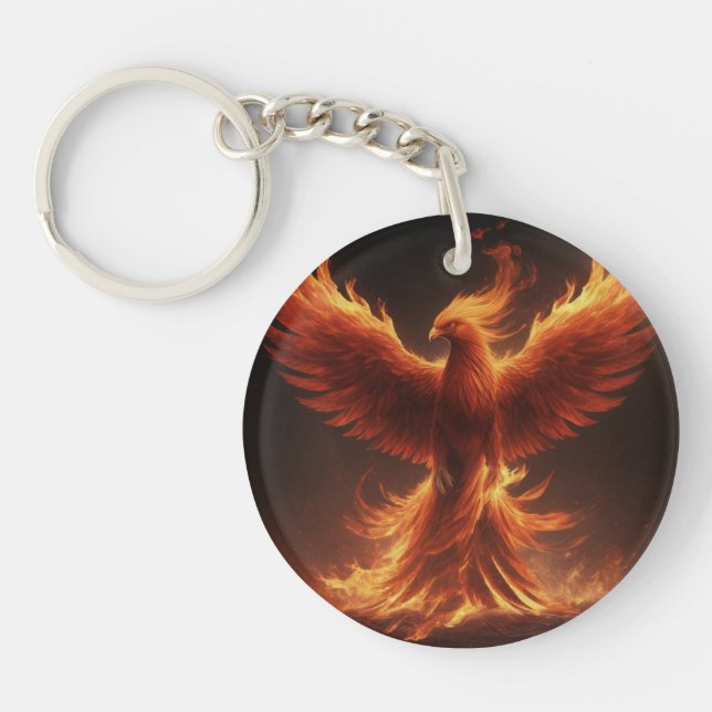 Porte - clé acrylique ascendant Phoenix (Devant)