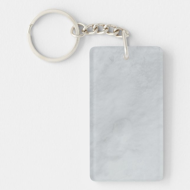 Porte - clé acrylique blanc en pierre de marbre (Devant)