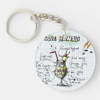 Porte - clé acrylique Blue Hawaii