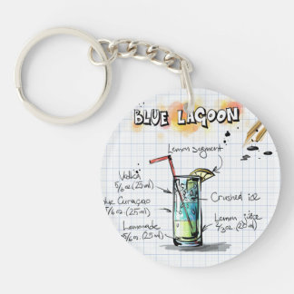 Porte - clé acrylique Blue Lagoon