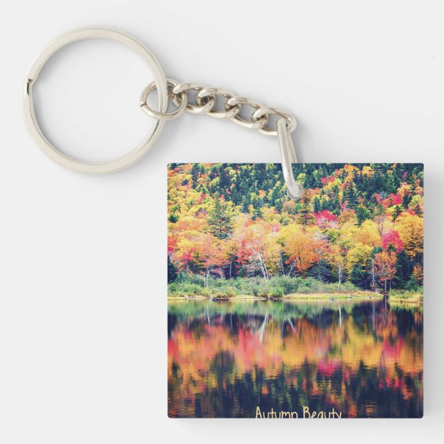 Porte - clé acrylique de beauté d'automne (Devant)