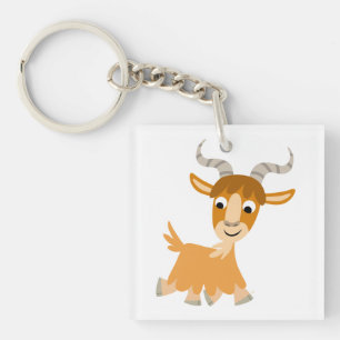 Porte - clé acrylique de chèvre mignon