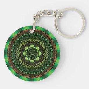 Porte - clé acrylique de la Terre Mandala