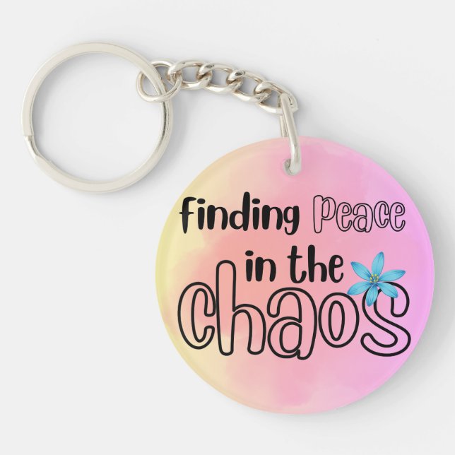 Porte - clé acrylique de paix (Devant)