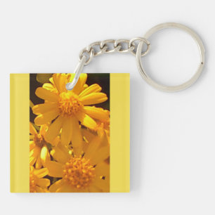 Porte - clé acrylique de tournesol jaune d'été