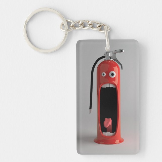 Porte - clé acrylique d'extincteur à hurler (Devant)